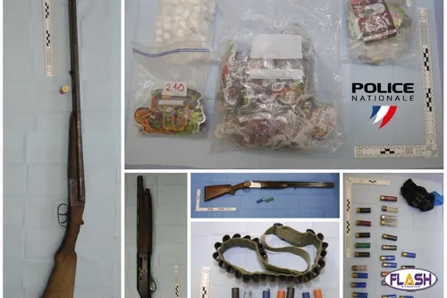 Des armes et des produits stupéfiants saisis dans le quartier du...