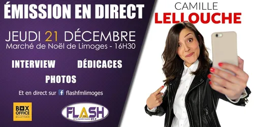 Camille LELLOUCHE en direct sur Flash FM le 21 décembre !
