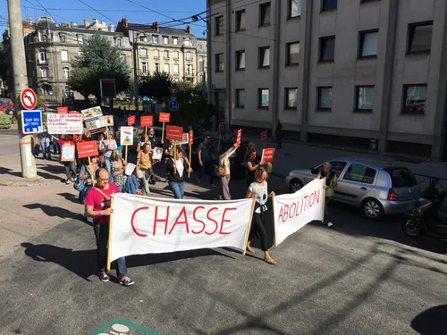 Manifestation contre la chasse