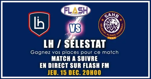 Handball : Gagnez vos places pour le match LH / SELESTAT et...