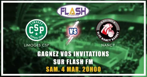 Gagnez vos places pour Limoges CSP / SLUC Nancy