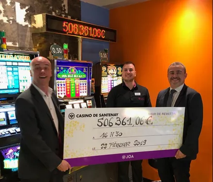 Jackpot : 506 000 € remportés au Casino JOA de Santenay