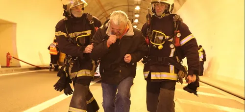 Un exercice de sécurité dans le tunnel de Talant