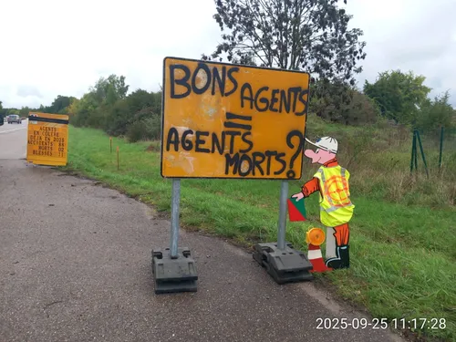 Les agents de la DIR Est sur les routes ce 25 septembre