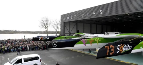 Voile. Thomas Coville présente son trimaran révolutionnaire à Vannes