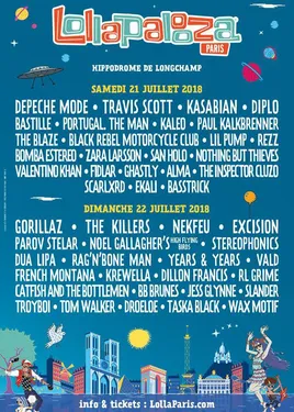 Lollapalooza 2018 : le running order
