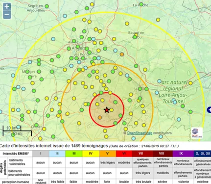 Un séisme de magnitude 4,9 dans l’Ouest ce matin