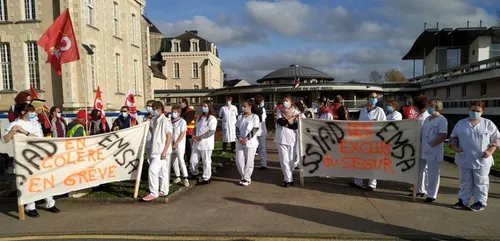 Château-Gontier : manifestation de soignants "oubliés" du Ségur de...