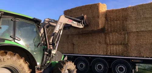 En Maine-et-Loire, les agriculteurs acheminent de la paille des...