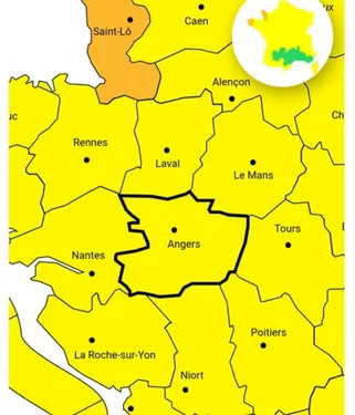 Viglance jaune vents violents et risques d'inondations
