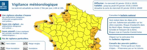 La vigilance orange vents violents levée dans la région