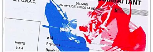 La carte du combattant attribuée aux appelés en Algérie après 1962