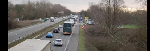 Accident sur l'Autoroute A25