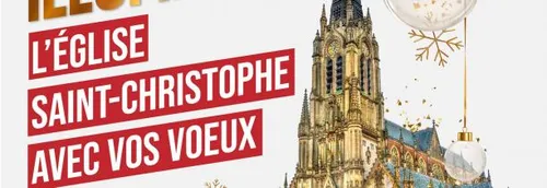 Vos messages projetés sur l'église Saint-Christophe de Tourcoing...