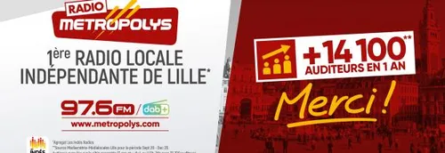 METROPOLYS, la plus forte progression d'audience à Lille