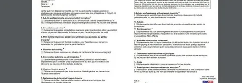 Fini les attestations à 2 pages et aux 15 motifs de déplacements !