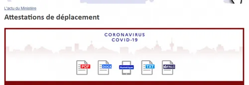 Une nouvelle attestation de déplacement pour le couvre-feu