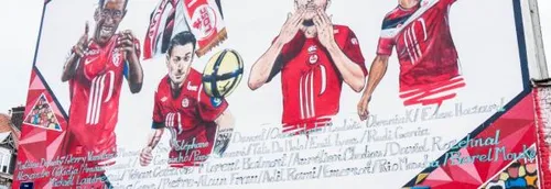 Une fresque inaugurée à Lille Fives pour les 10 ans du doublé du LOSC