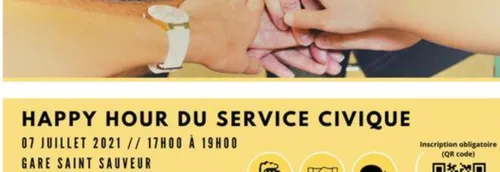 C'est l'Happy Hour du service civique à Saint-Sauveur ce mercredi