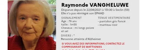 Seclin : toujours pas de pistes dans la disparition de Raymonde