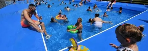 La piscine éphémère de nouveau bientôt installée aux Prés du Hem