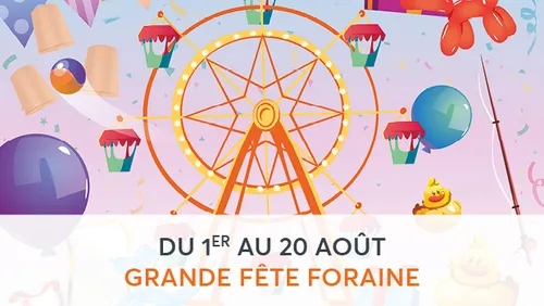 Une fête foraine installée à Aushopping Noyelles-Godault en août