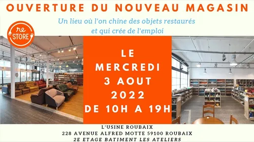 La ressourcerie ReStore s'installe à nouveau à l'Usine de Roubaix