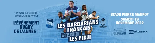 Rugby : la billetterie pour Barbarians - FIDJI au stade Pierre...