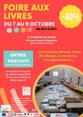 Une foire aux livres à Roubaix et Wattrelos