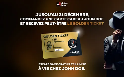 Un ticket d'or caché dans les cartes cadeaux John Doe à Lille