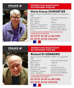 Un avis de recherche lancé pour un couple dans la région