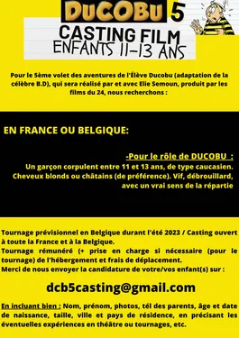 Un casting pour incarner Ducobu dans le 5ème volet !