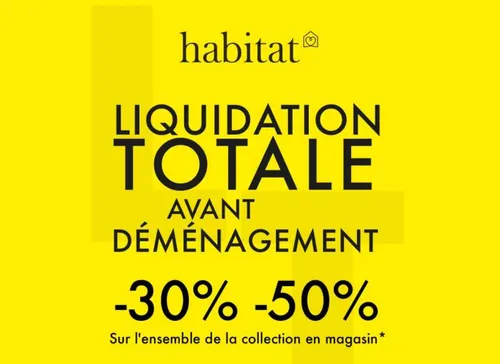 L'enseigne Habitat vide ses stocks à Promenade de Flandre