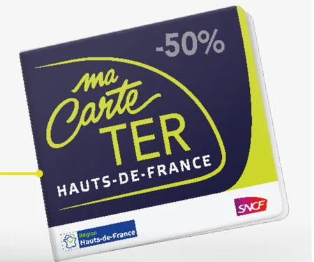 La carte TER Hauts-de-France à moitié prix