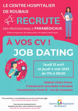 Le centre Hospitalier de Roubaix recrute