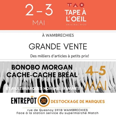 Déstockage de marques de vêtements à Wambrechies