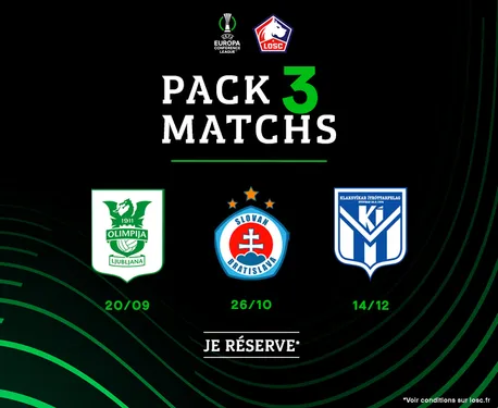 Les packs 3 matchs en Conference League en vente ce mercredi pour...