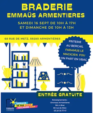 Emmaüs fait sa braderie à Armentières ce week-end
