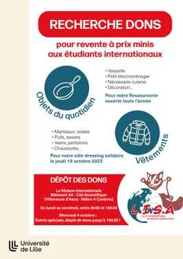 Un appel aux dons pour les étudiants