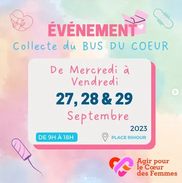 Une collecte de protections périodiques à Lille