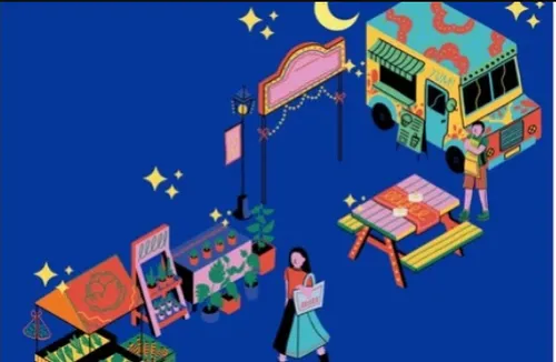 Dernier marché nocturne de la saison à Marcq-en-Baroeul