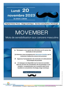 Journée Movember à l'hôpital de Roubaix