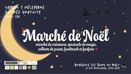 Un marché de Noël à la brasserie des tours du Malt à Hem