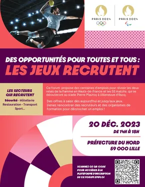 Un forum emploi autour des Jeux Olympiques à la préfecture du Nord