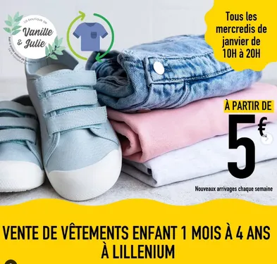 Une vente de vêtements d'enfants à Lillenium ce mercredi
