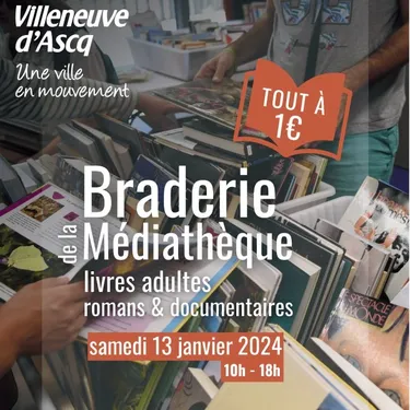 Des livres à 1 € à la médiathèque de Villeneuve d'Ascq