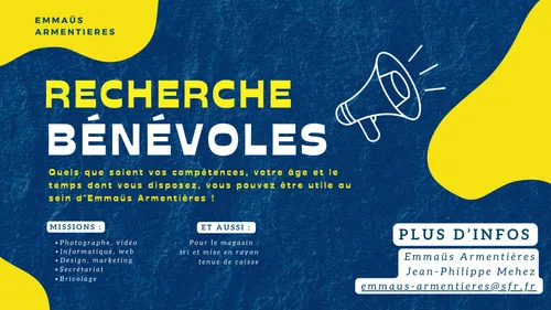 Emmaüs Armentières recherche des bénévoles