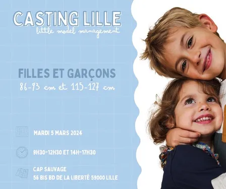 Un casting mannequin enfant à Lille
