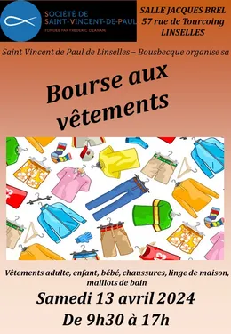 Une bourse aux vêtements ce samedi à Linselles