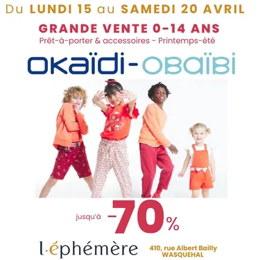 Nouvelle vente de vêtements enfants à L'Ephémère à Wasquehal